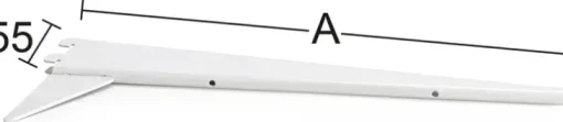 Habo U-Kannatin 611 45Cm Valkoinen
