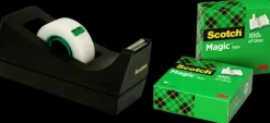 Scotch® C38 Katkaisulaite, Musta + 3 Rullaa Scotch® Magic Teippia, 19 Mm X 33 M