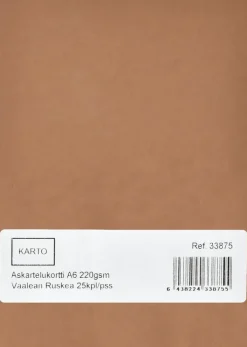 Askartelukortti A6 220 Gsm Vaalean Ruskea 25 Kpl/Pss