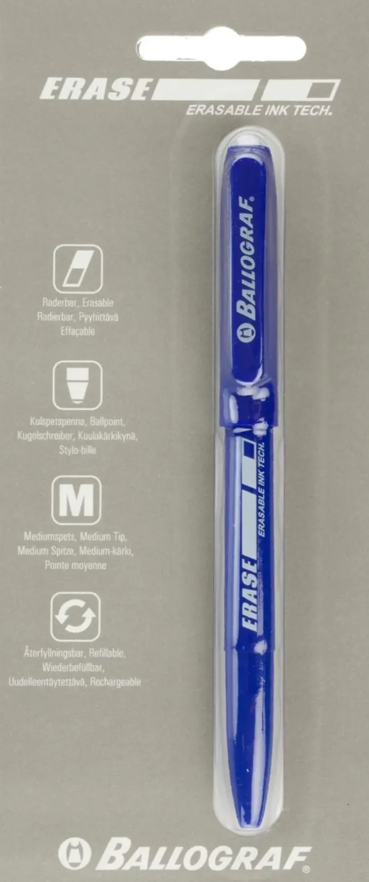 Ballograf Erase 1Kpl Sininen Pyyhittava Geelikyna