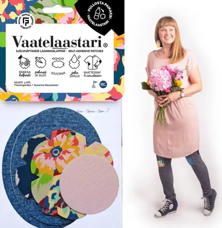 Fabpatch Vaatelaastari, Muisti - Helppo, Hankaamalla Kiinnittyva Tekstiilien Korjauspaikka