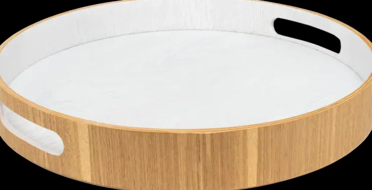 House Puinen Tarjotin 35 Cm Valkoinen