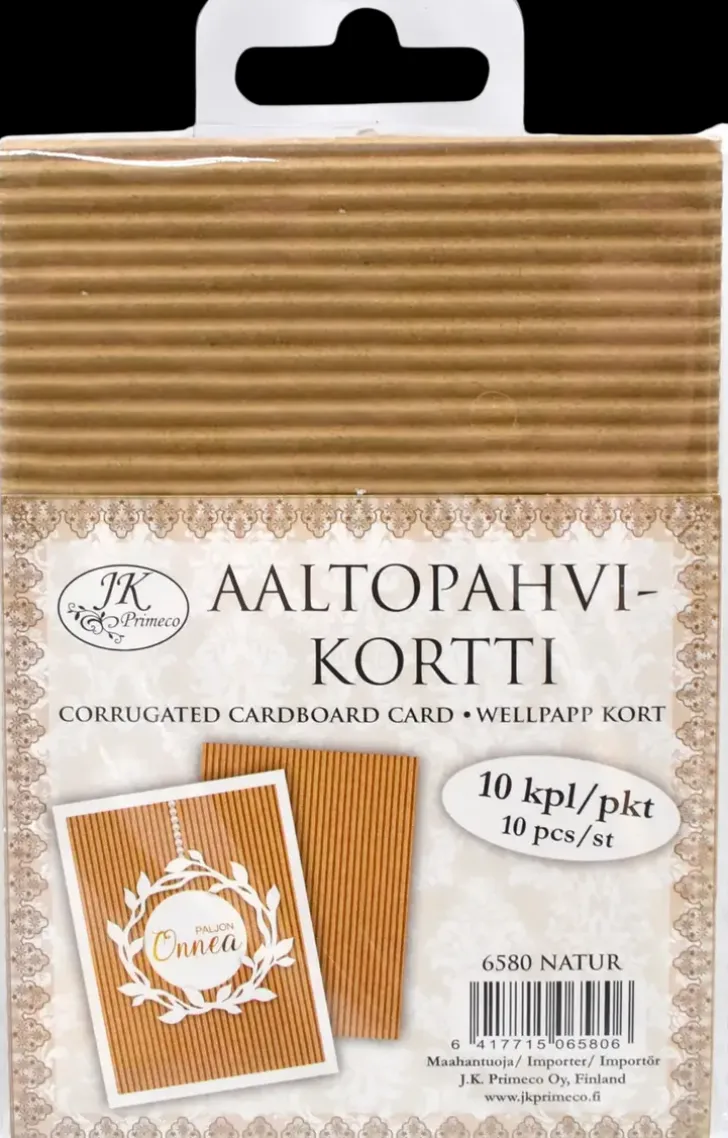 J.K. Primeco Aaltopahvikortti Natur 10 Kpl