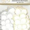 J.K. Primeco 3D Askartelukuviot Kukka Valkoinen 24Kpl/Pkt