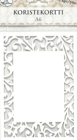 J.K. Primeco Koristekortti A6 Amanda Valkoinen 5Kpl/Pkt