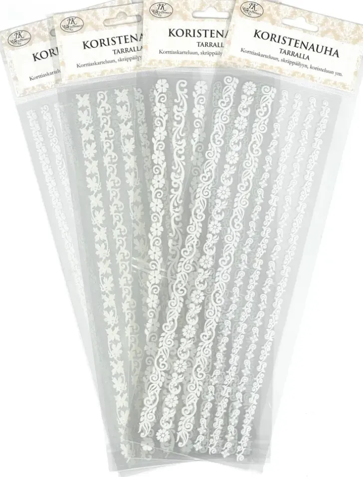 J.K. Primeco Koristenauhatarra Valkoinen