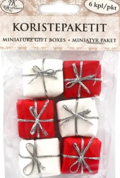 J.K. Primeco Koristepaketit Punavalkoinen 6 Kpl
