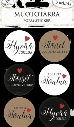 J.K. Primeco Muototarra Joulutoivotukset Musta-Natur 3 Ark