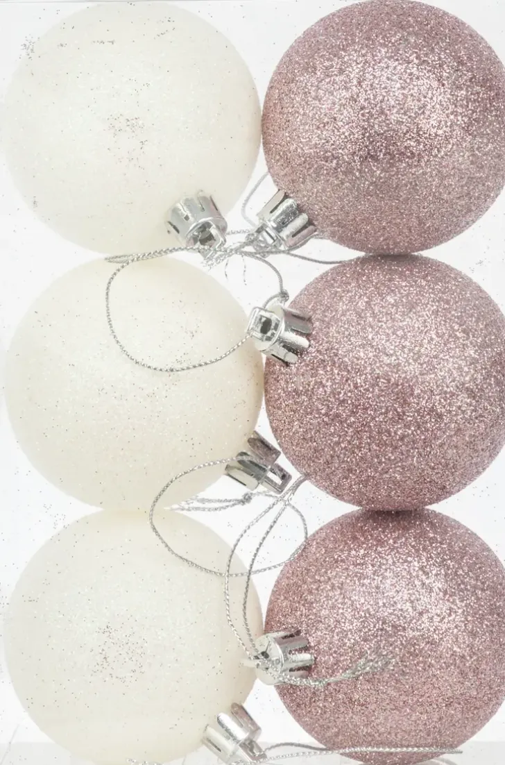 Joulupallo 6 Cm Glitter 6 Kpl
