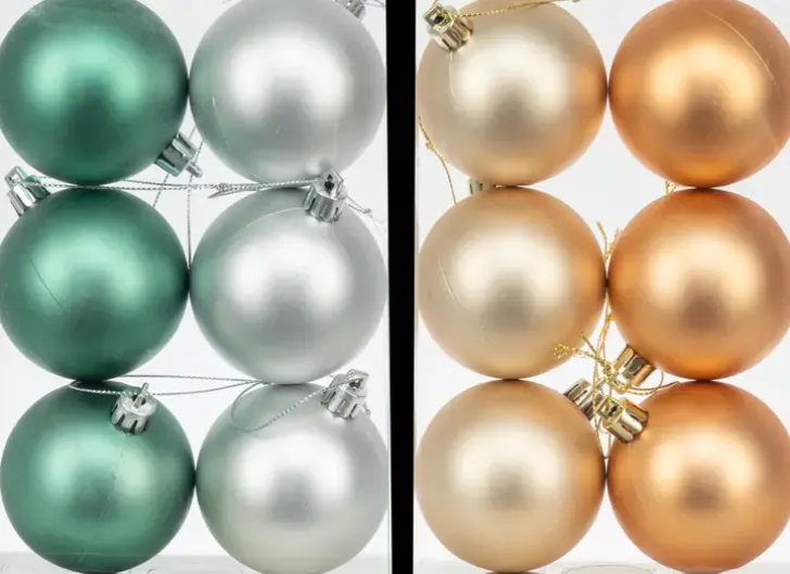 Joulupallo 6 Cm Matta 6 Kpl