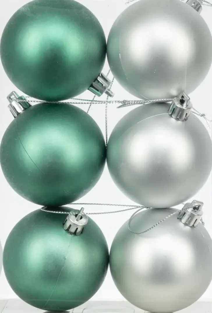 Joulupallo 6 Cm Matta 6 Kpl