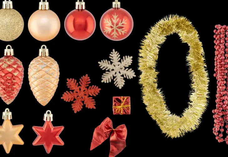 Joulupallo Lajitelma Kulta-Puna 60Kpl M