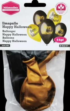Juhlamaailma Happy Halloween Ilmapallo 30Cm 5Kpl