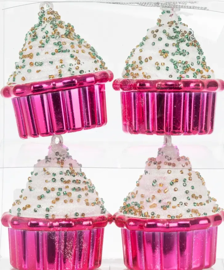 Koriste Kuppikakku Pinkki 4Kpl