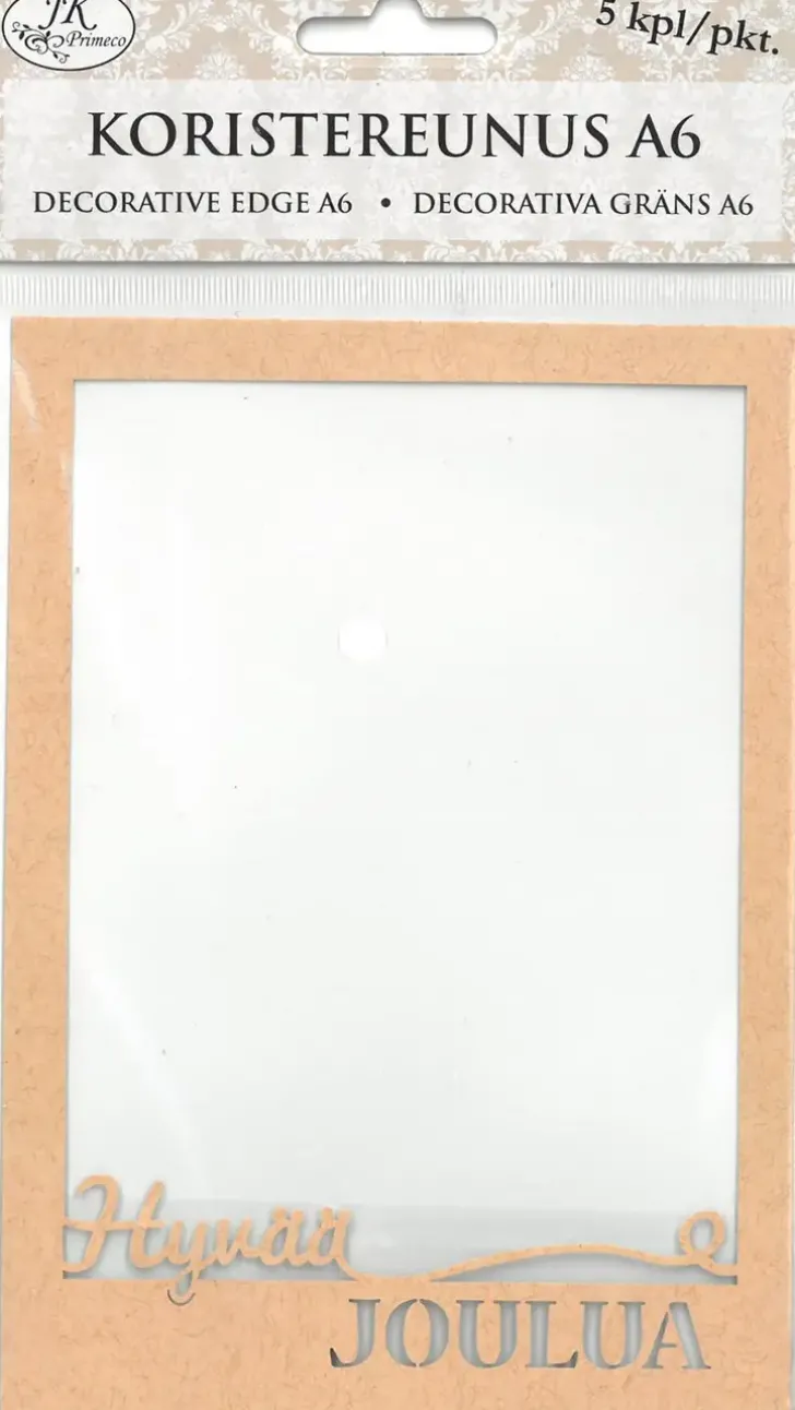 Koristereunus A6 Hyvaa Joulua Natur 5Kpl/Pkt