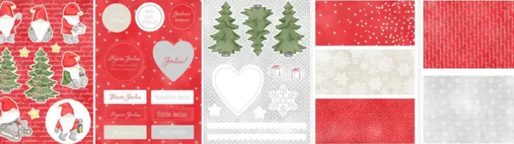 Korttiaskartelusetti Tonttu 5+5