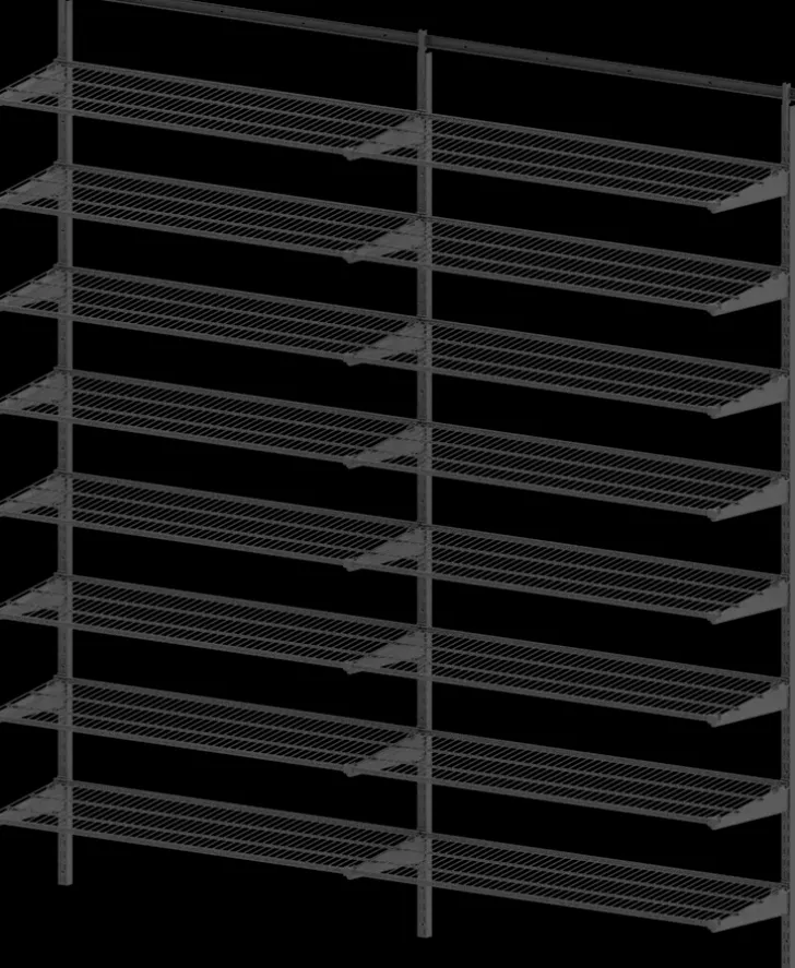 Lanka Ja Muovi Hyllyjarjestelma M1800 16 Hyllya Lm 840