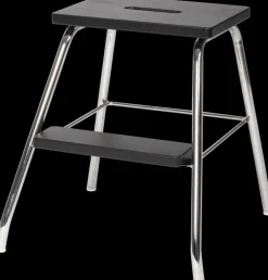 Lanka Ja Muovi Porrasjakkara Lm 185, Kromi/Musta