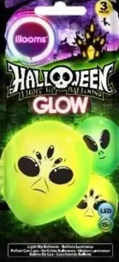 Led-Ilmapallo Alien 3 Kpl