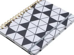 Poytakalenteri A5 Kierresidottu, Musta-Valkoinen