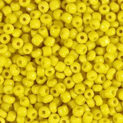 Rocaille-Siemenhelmet, Keltainen, Halk. 3 Mm, Koko 8/0 , Aukon Koko 0,6-1,0 Mm, 25 G/ 1 Pkk