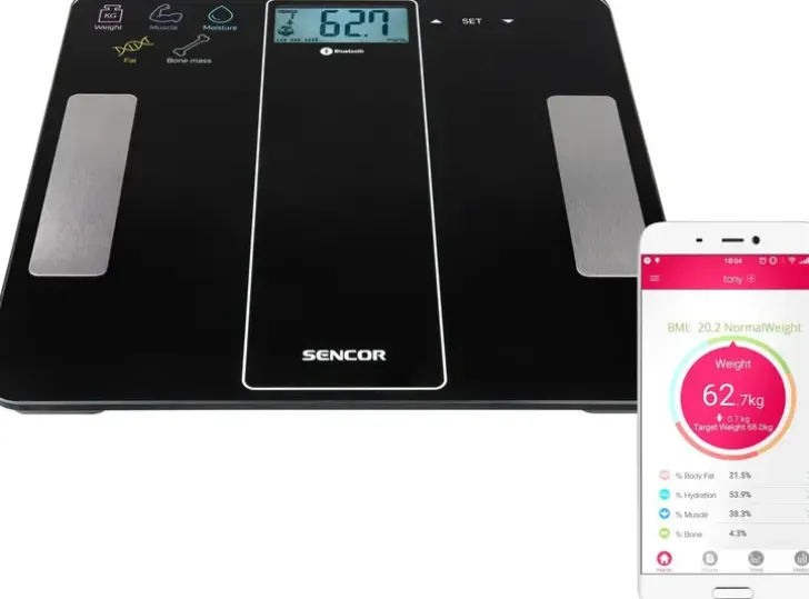 Sencor Sbs 8000Bk Vaaka Bluetooth Fitness Applikaatio