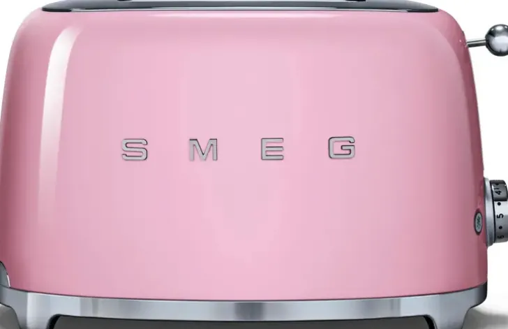 Smeg Tsf01Pkeu 2-Viipaleen Leivanpaahdin Pinkki