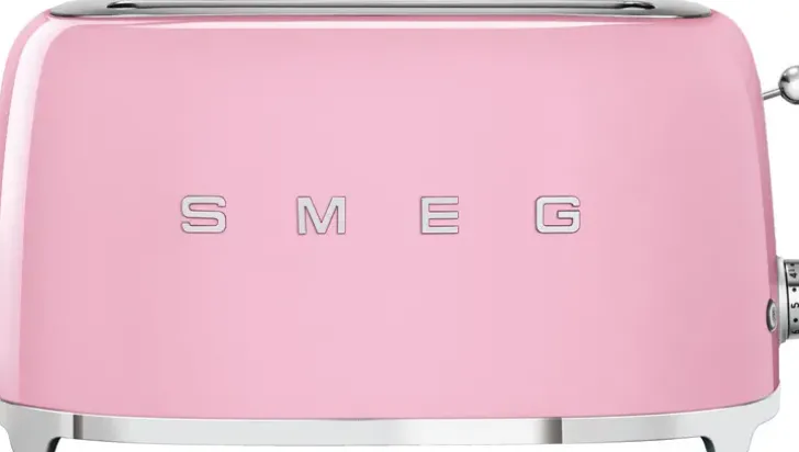 Smeg Tsf02Pkeu 4-Viipaleen Leivanpaahdin Pinkki