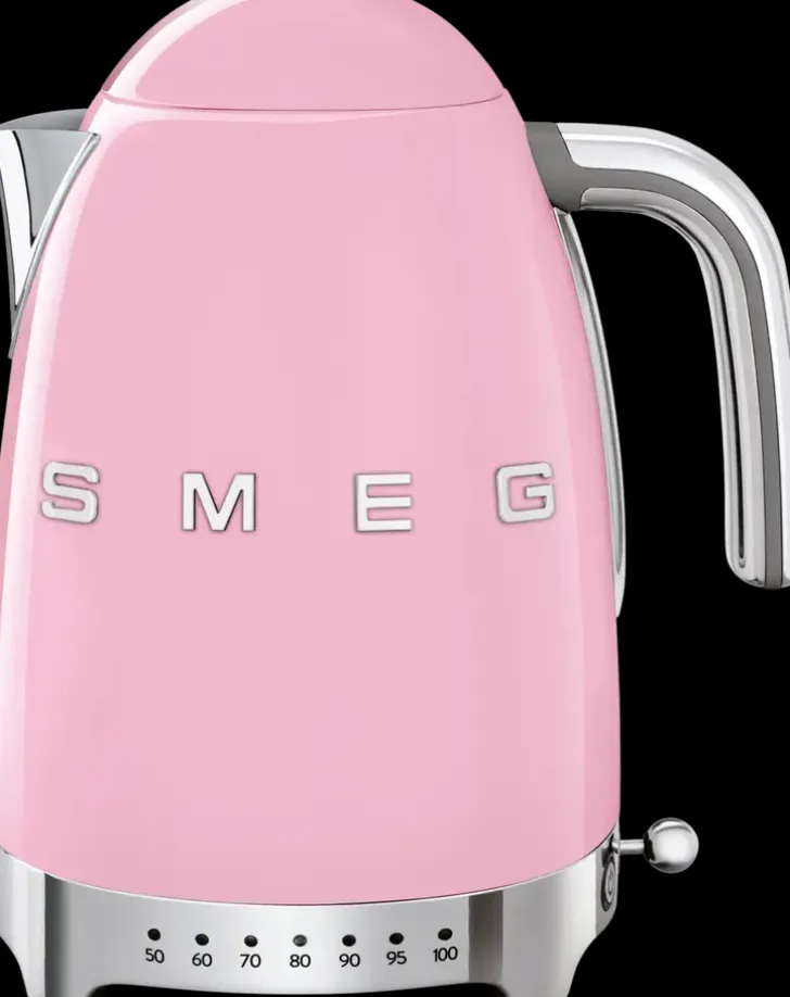 Smeg Vaaleanpunainen Vedenkeitin Lampotilansaadolla Klf04Pkeu