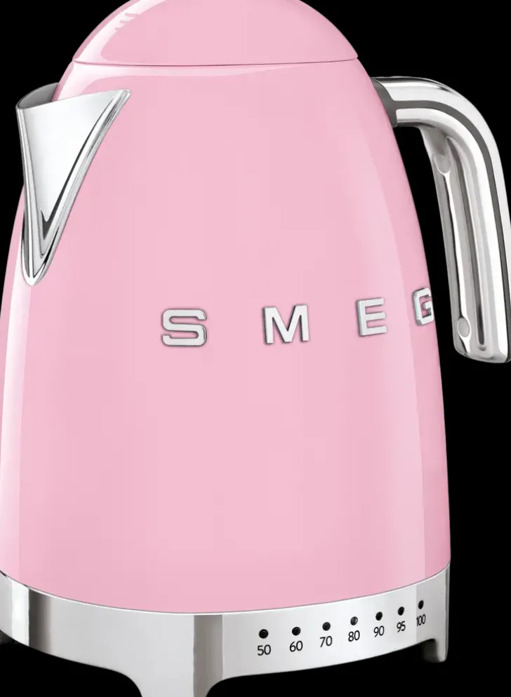 Smeg Vaaleanpunainen Vedenkeitin Lampotilansaadolla Klf04Pkeu