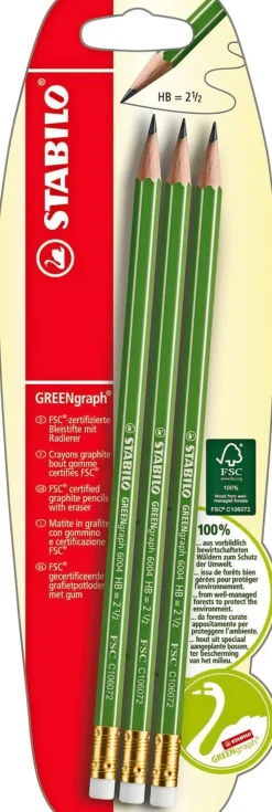 Stabilo Lyijykyna Greengraph Kumilla 3Kpl