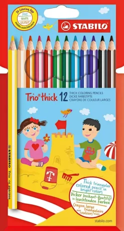 Stabilo Puuvarikyna Trio Paksu 12 Varia