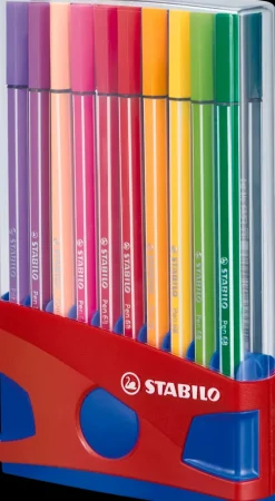 Stabilo Tussikynapakkaus Pen 68 Fineliner 20 Varia Sinisessa Telineessa