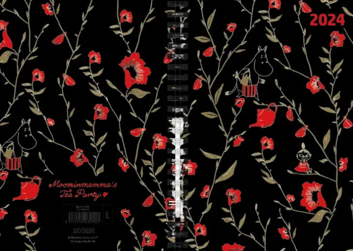 Vuosikalenteri Muumi A5 Teaparty 2024
